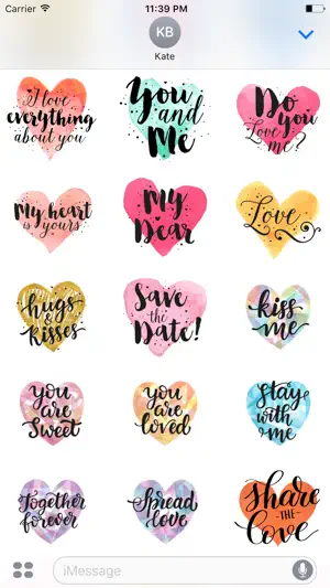 Animated Love Quotes Stickers