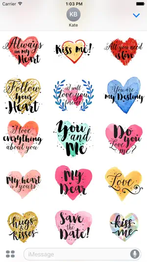 Animated Love Quotes Stickers