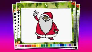 聖誕彩頁：油漆你的聖誕老人馴鹿聖誕樹和禮物