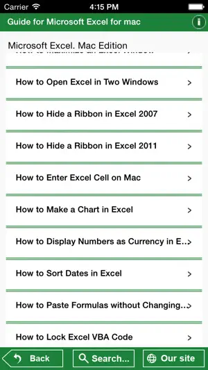 指南为Microsoft Excel的Mac