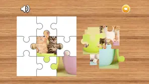 可爱的猫小猫拼图益智游戏为幼儿园和幼稚园 免费