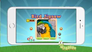可爱的鸟和动物拼图 - 教育有趣的游戏为孩子和幼儿