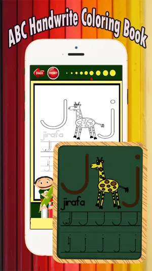着色书：ABC 西班牙语网页游戏为孩子们成人