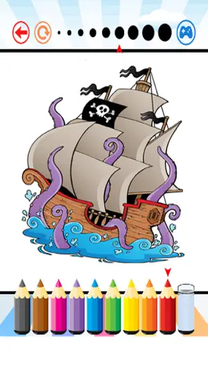 海盜著色書 - 孩子的活動