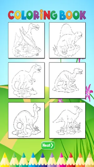 恐龍彩圖 - 孩子的活動